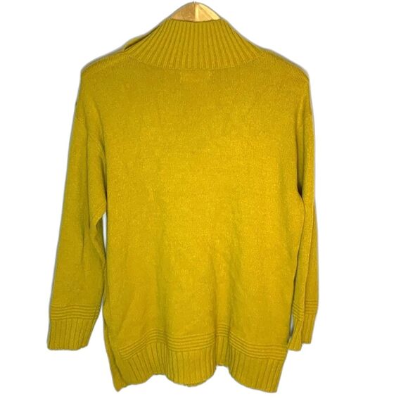 Anthropologie Margarita Gold Side Button Mockneck LS Tunic Sweater Size XS - Picture 3 of 13